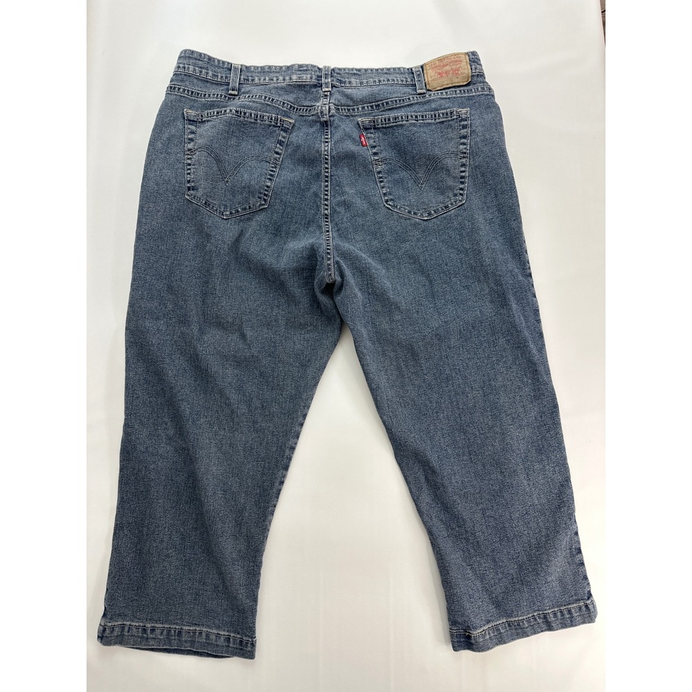 Levi's Nouveau Capri 515 Denim‎ Jeans Women's Size 22 Blue Wash Cropped - Picture 8 of 10